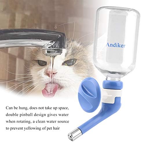 Бутилка с диспенсером за вода за кучета Andiker Без капки-Диспенсер за вода в Клетката за Развъдник за Кучета, Пияч за