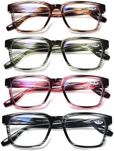 Компютърни Очила за четене AQWANO, блокиране на синя светлина, защита от uv/напрежение за очите/Отблясъци, Модерен Дизайнерски Големи