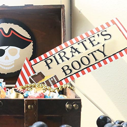 Забавен Пазете се от пиратите - Набор от подпори за фотосесия за рождения Ден на Пират - 10 бр.