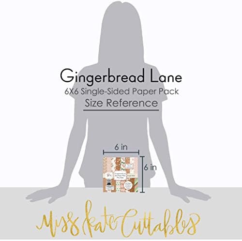 Опаковъчна хартия с шарени 6x6 - Gingerbread Lane - за коледен албум за изрезки От висококачествена хартия с едностранно модел 6 x6 Колекция включва 64 лист - Боядисване с 50% по-м