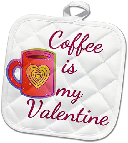 Триизмерно чаши с надпис Кафе - моят свети валентин - кухненски ръкавици (phl-375055-1)