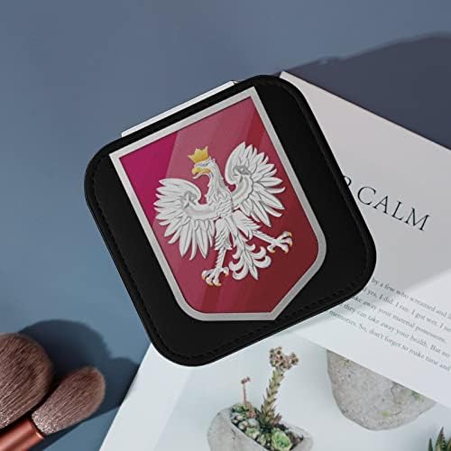 Полски Флаг Eagle3 Дамски Часовника За Бижута, Кожена чанта-Органайзер за Обеци за Пътуване, Подарък за Свети Валентин, Рожден Ден