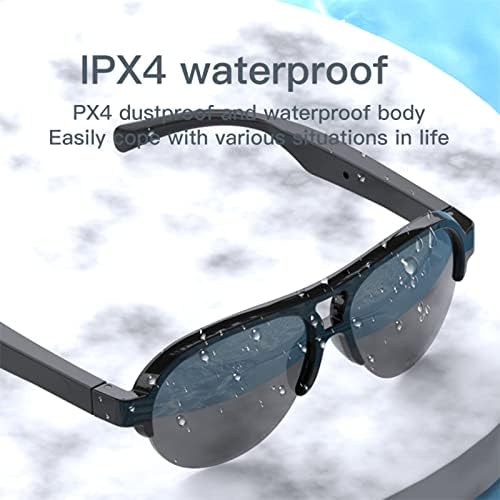 Умни очила Qiopertar, Безжични Слънчеви очила с Bluetooth, Музика с отворени уши и говорител, за мъже и жени, Поляризирани лещи, Водоустойчив IP4, За свързване на мобилни телеф?