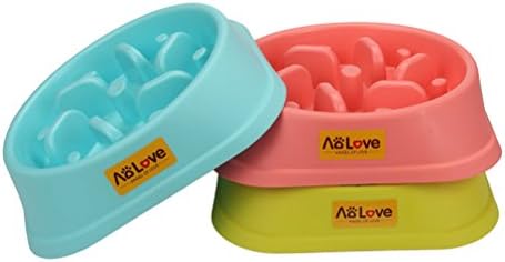 AoLove купа за бавно хранене, здравословно хранене, забавни купички за домашни любимци със защита от задушаване за кучета (един