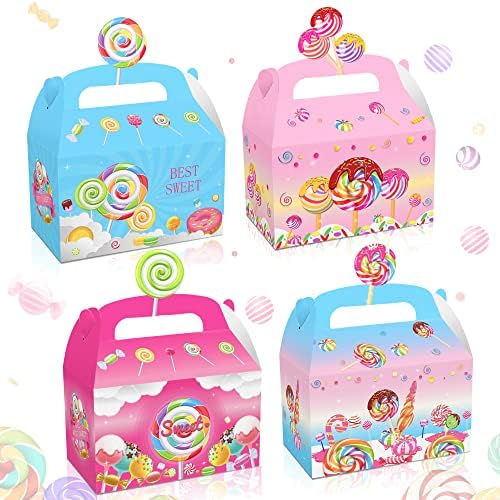 umoni Candyland Party Favor Кутия за Предложения Candyland Дизайн Леденца На Клечка, Подаръчни Кутии на тема Бонбони, Рожден
