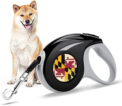Флаг на щата Мериленд, Не Запутывающийся Разтегателен Каишка за Кучета, имат противоплъзгаща се Дръжка, Каишка за Разходки на Домашни