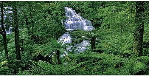 AWERT 24x12 инча Тропическата Гора на Фона на Терариума Водопад на Фона на Аквариум Тропически Растения Зелено Дърво на Фон на околната