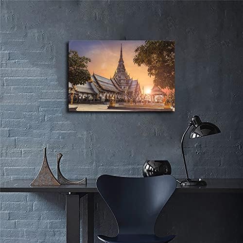 Yodaliy Art Тайланд Голям Дворец Плакат на Стенно Изкуство Платно Живопис Модерни Плакати и Щампи Стенни Картини За Украса на Хола