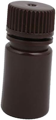 X-DREE 2 елемента 24 мм Диаметър 55 мм и Височина 15 ml Пластмасова бутилка с кръгла форма, Кафяв цвят (2 елемента 24 мм