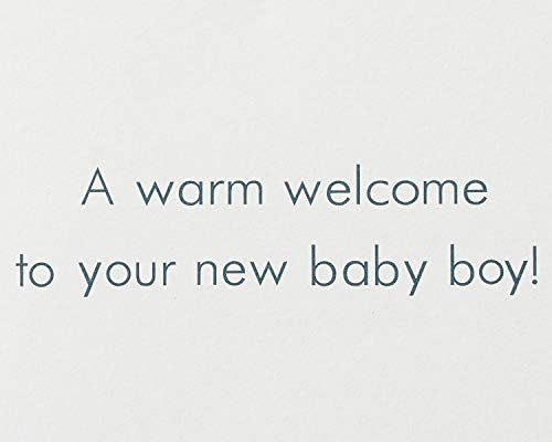 Картичка за новородено момче от папирус (топъл прием)