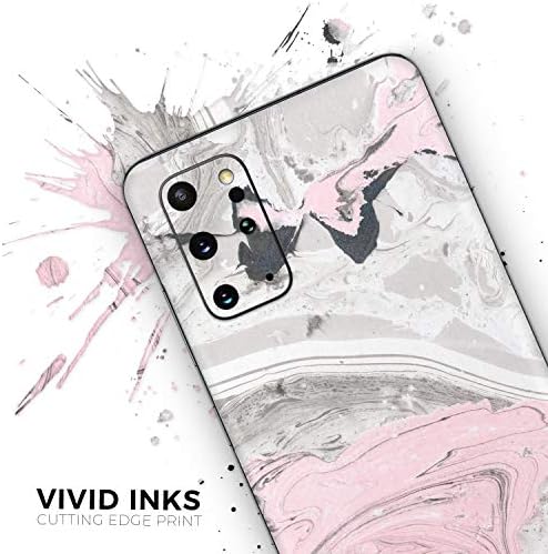Дизайн Skinz Разход на розово и сиво Канава Мрамор Защитен калъф с винил стикер, който е съвместим с Samsung Galaxy S20 (покритие на екрана