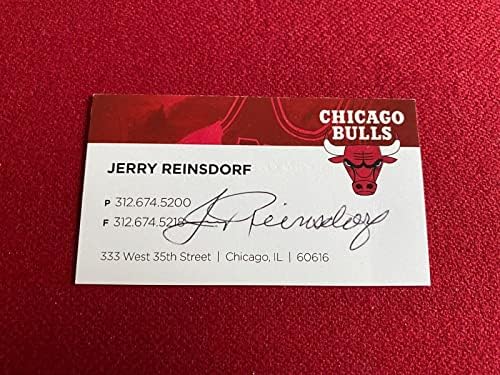 Джери Рейнсдорф (Булс), Визитна картичка С автограф (JSA) (Рядка / Реколта) - Баскетболни картички с автограф