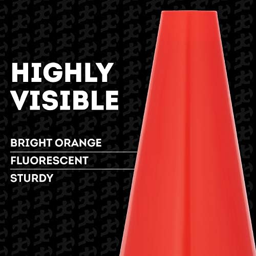 Xpose Safety 12-Инчови оранжеви пътни конуси - Универсален защитния Конус от PVC пластмаса за паркиране, футбол, повишено Внимание, деца