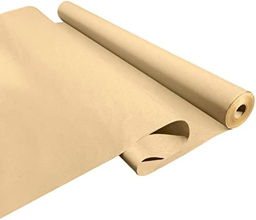 Произведено в САЩ Гигантски свитък крафт-хартия 30 x 1200 (100 метра) Е подходяща за опаковане на подаръци, произведения на изкуството, пощенски пратки, опаковане, достав