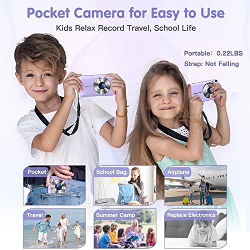 Дигитална камера със защита от разклащане, Детска помещение FHD 1080P с карта памет от 32 GB, Преносима Дигитална Камера