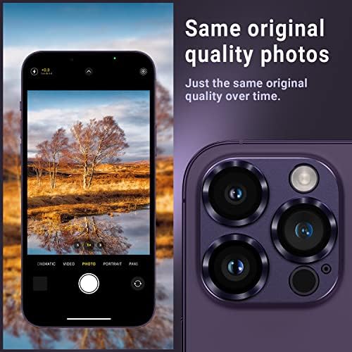 [2] Защитно фолио за обектива на камерата на iPhone 14 Pro Max / iPhone 14 Pro, Защитно покритие за екрана на камерата от закалено