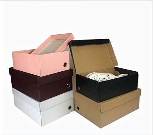 Anncus 100 Бр Кутия за съхранение на обувки купищата Сгъваема Книжен Подарък кутия за опаковане на обувките - (Размер: 28,5x18,5x10