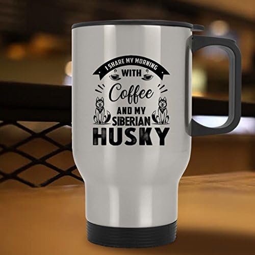 Чаша за Кафе And My Siberian Husky, Пътна Кафеена чаша За теб (Сребърна чаша)