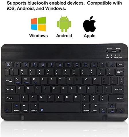 Клавиатурата на BoxWave, съвместима с Fire HD 8 Kids Edition (10th Генерал 2020 Г.) (Клавиатура от BoxWave) - Клавиатура SlimKeys Bluetooth,