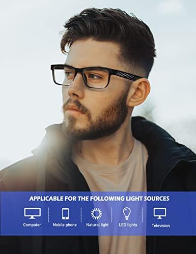 ANYLUV Модернизирани Светозащитные Очила Bule за Мъже и Жени, Очила за компютърни игри, Анти-напрежение на очите, Изискана Правоъгълни рамки