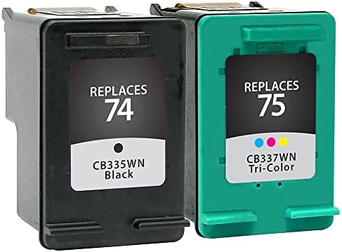 Възстановените касети с Мастило Clover за HP CC659FN (HP 74/75) | Черна и трицветна, 2 опаковки