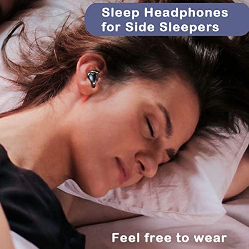Xmenha Sleeping Скрити Слушалки за сън, за Страничните Спящи Малки Невидими Слушалки Безжични Bluetooth Незабележими за работа Невидими,