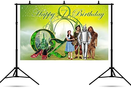 Зелен Фон в Страната на Чудесата за парти по случай рожден Ден, 5x3 фута, Магьосникът от Оз, Фотофоны, на Тема Магьосникът от ОЗ, Банер