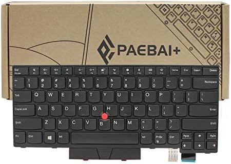PAEBAI + Замяна клавиатура за Lenovo Thinkpad T470 T480 A475 A485, американска Подредба с рамка Показалеца, Без подсветка
