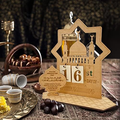 Адвент-Календар Рамадан - Творчески Дървен Календар за Обратно броене на Рамадан със собствените си ръце, Украса на Рамадан