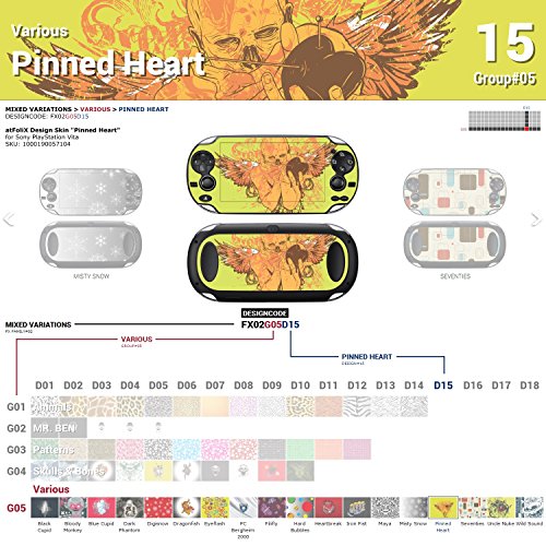 Стикер-стикер на Sony PlayStation Vita Design Skin Приколотое сърце за PlayStation Vita