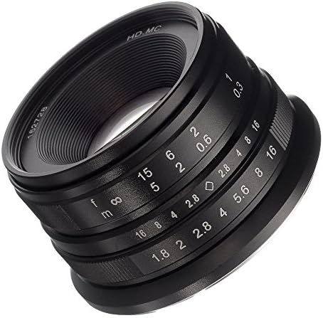 Обектив Fotga 25 мм f1.8 с ръчно фокусиране HD/MC Prime за огледално-рефлексни фотоапарати Sony E-mount A6500 A6300 A6000