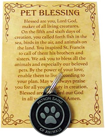 Westman Works Комплект Медали на Свети Франциск за Кучета Окачване-Яка с Молитва домашен Любимец В опаковка на подаръка