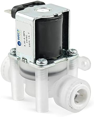 Нормално затворен електромагнитен клапан WECO 24V ac адаптер за филтри за вода с Быстроразъемными арматура (фитинги 3/8)