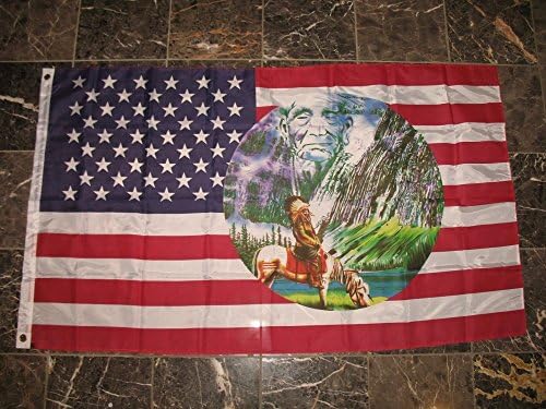 3x5 САЩ Флаг индиански кон Планина Джеронимо 3 'x5' къща банер люверсы