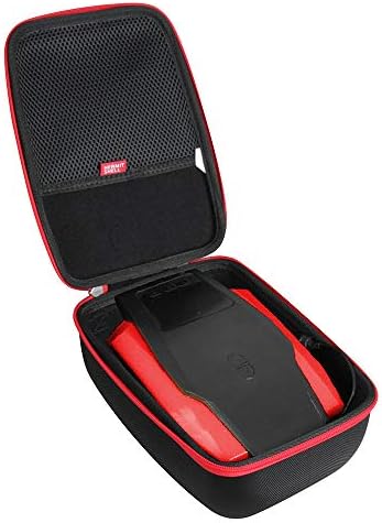 Пътен калъф Hermitshell Hard EVA за VacLife/Helteko Portable VacLife въздушен Компресор за помпане на гуми (Черен + Жълт светкавица)