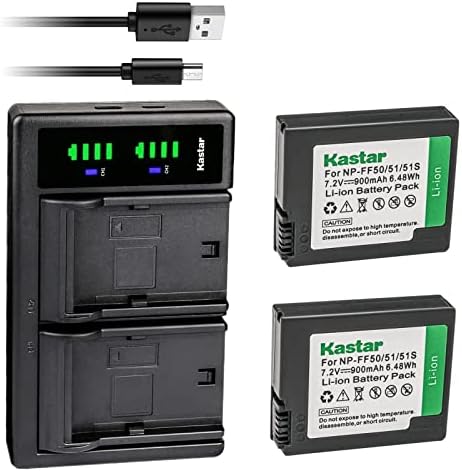 Зарядно устройство Kastar NP-FF50 LTD2 USB е Съвместимо с камера Sony DCR-IP220E, DCR-IP220K, DCR-IP45, DCR-IP45E, DCR-IP5, DCR-IP55,