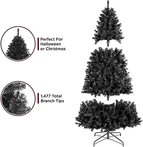 Изкуствена Коледна елха TOPYL 6 фута Креативна Коледна бор със Сгъваема метална стойка Е идеална за декорация на празниците на закрито