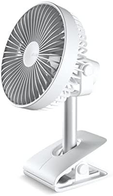 XFADR SRLIWHITE Преносим Вентилатор за Домашен Офис Маса Тенис на Скоба За Вентилатор Акумулаторни Безшумни Вентилатори Ventiladores (Цвят: