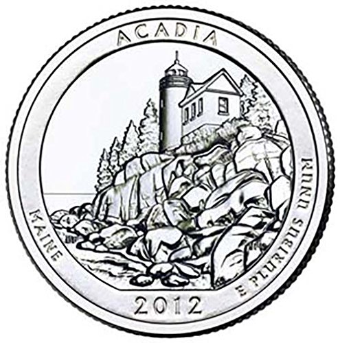 Сребърен Пруф 2012 г. Acadia Maine National Park NP Quarter Choice Необращенный Монетен двор на САЩ