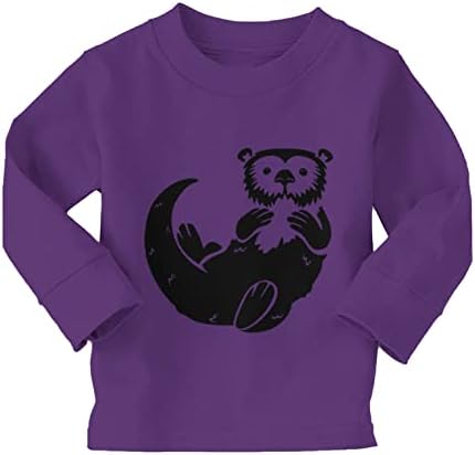 Тениска от Futon Джърси с морска Выдрой - Очарователни Любимци за Бебета/малки Деца