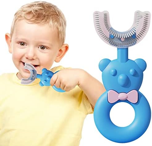 Детска U-Образна четка за Зъби за Внимателно Почистване на 360 °, Избелваща Масажна Четка за Зъби, U-Образна която симулира Четка за Зъби за