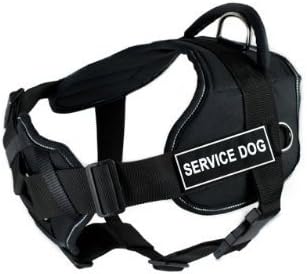Шлейка за кучета Dean & Tyler DT Fun Служебна куче с подплата в гърдите, подходящ за размера на обиколката от 22 до 27 инча,