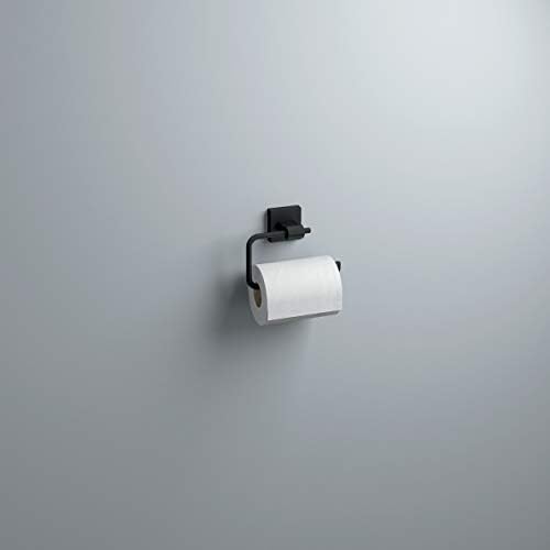 Държач за тоалетна хартия Franklin Brass MAX50-FB Maxted Матово-черен цвят, с монтиран на стената универсална кука MAX35-FB Maxted матово-черен
