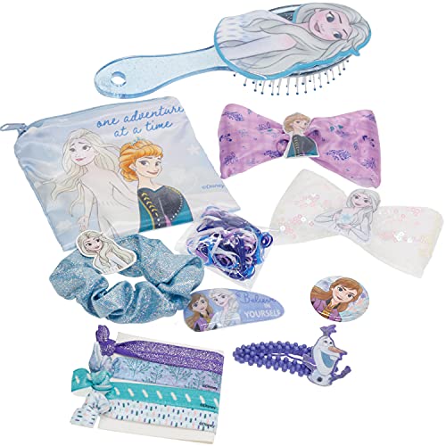 Кутия за аксесоари за коса Дисни Frozen - Townley Girl |Подаръчен комплект за момичета на възраст от 3 години (13 бр.), състоящ лък за коса,
