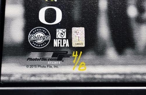 Маркус Мариота С автограф, В рамката на Платното 20x24 Снимка Oregon великите патета Heisman 14 4/8 ММ, Инв Holo 208737 - Колеж