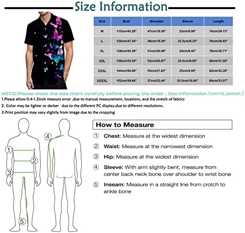 Мъжки Ризи с Къс Ръкав, Обикновена Блуза С Принтом, Ежедневни Ризи с Копчета, Свободни Ежедневни Хавайски Върховете
