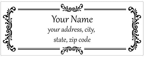 Комплект от 30 на Персонализирани етикети с обратен адрес в Винтажной теми с хубав дизайн (Бял матиран)