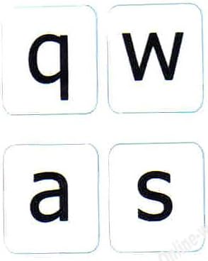 Английска-американска голяма буква (малки букви) Бели Етикети Backgroubd Keyboard Непрозрачни за Компютри, Лаптопи, Настолни Клавиатури