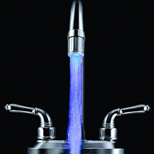 Cabilock Цветни led Кран С Дюза за гореща или студена вода, Смесители за Баня и Кухня (Седем цвята)