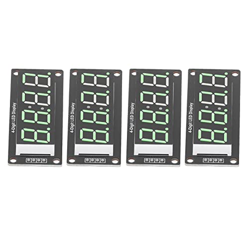 4ШТ 4-Значная Тръба LED Display Board 7 Сегменти Модул Часа Печатната платка 5 На за led цифров дисплей (Зелен MRA041A)